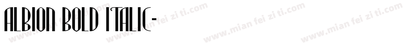 Albion Bold Italic字体转换